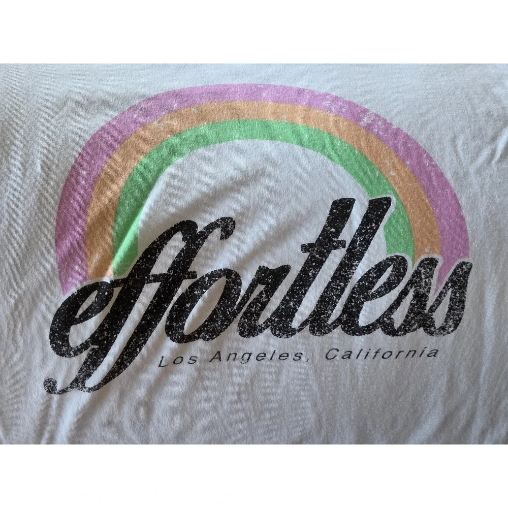 Guess Women's Graphic T-Shirt Size S White Black Short Sleeve Casual Tee Top - Picture 4 of 7